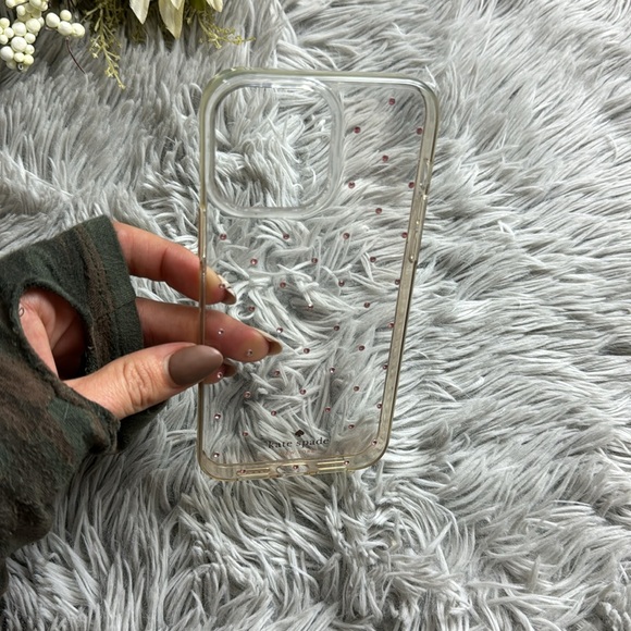 Kate spade pink  glitter dot iphone 12 pro max case - Picture 4 of 7